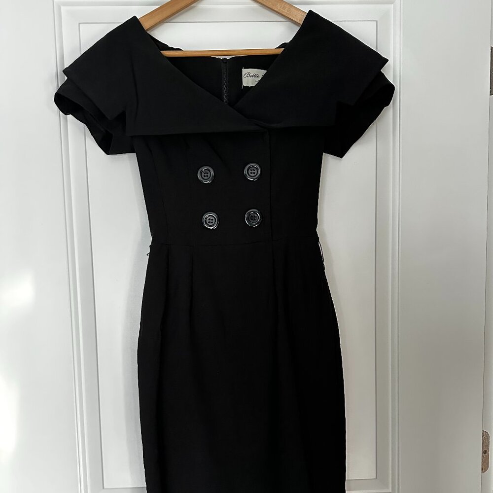 Bettie Page by Tatyana Pencil Dress with Collar